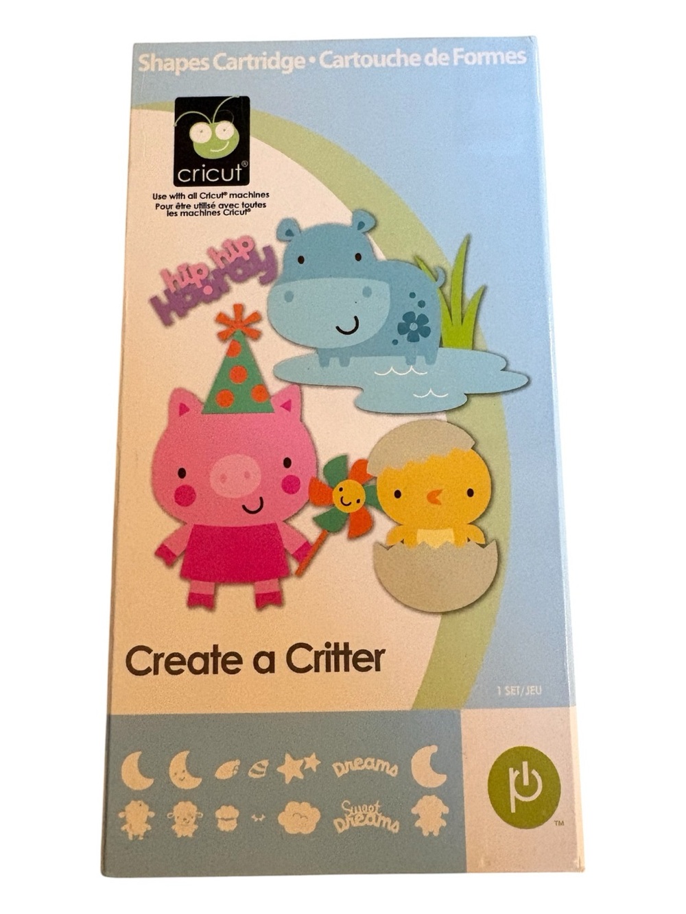 Cricut Create a Critter Shapes Cartridge #2000099 Complete Set w/Booklet Overlay